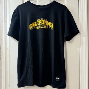 NWT EGO DENIM Short Sleeves, Black, X Large “CALIFORNIA”